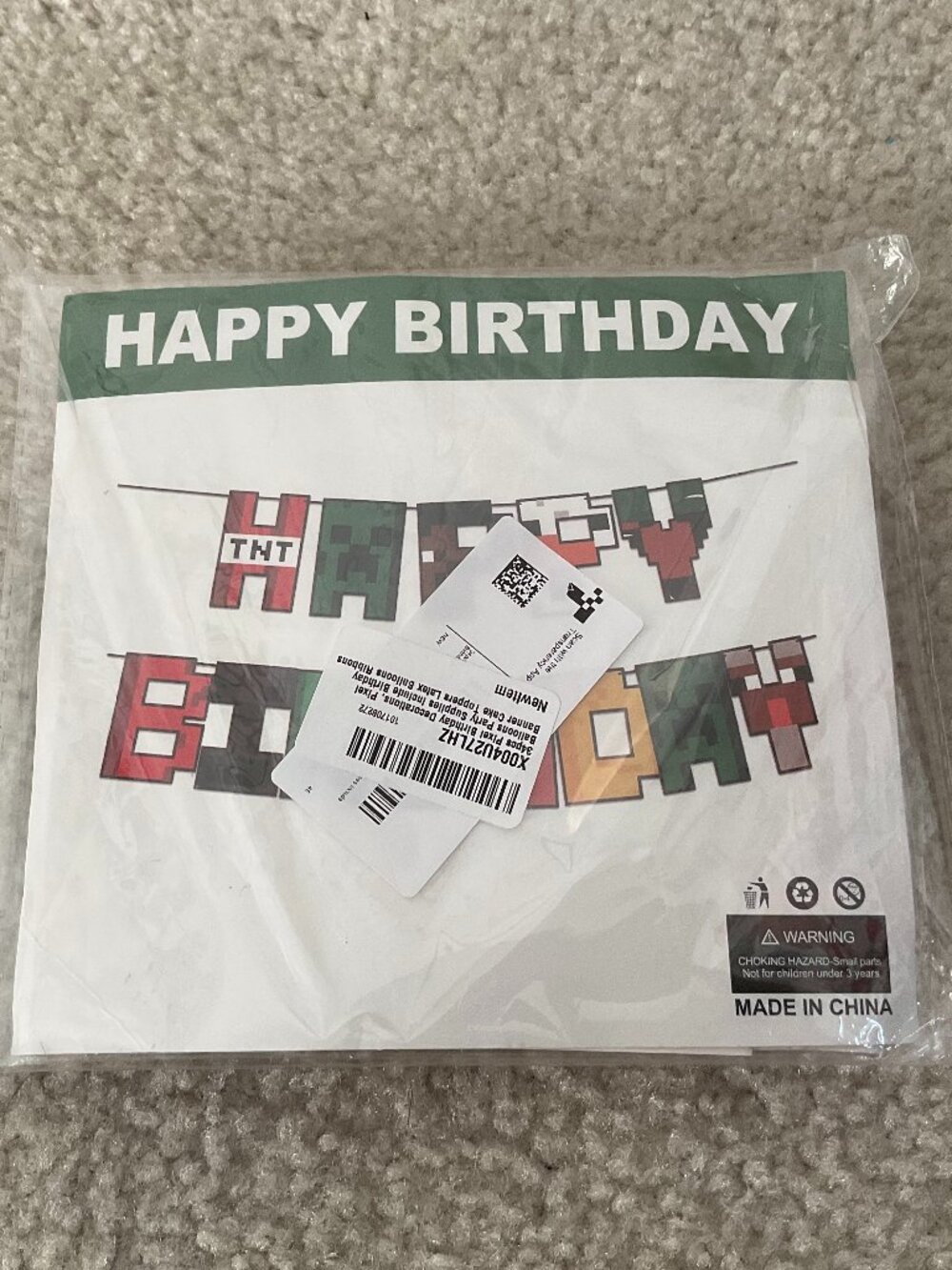 Minecraft Happy Birthday Decorations
